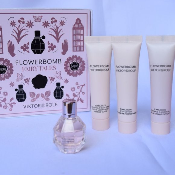 Viktor&Rolf Gift Set-Flowerbomb Fairy Mini,Lotion,Cream,Gel-7ml,15ml-4pc-BOX-NEW - Picture 2 of 16